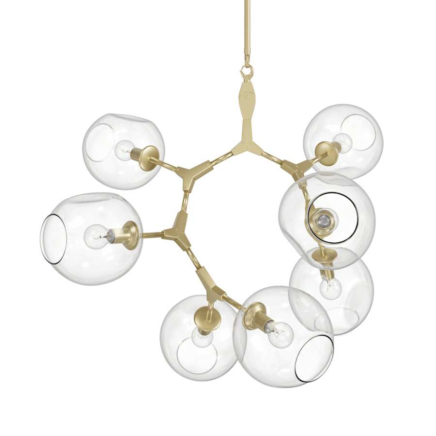 Avenue Lighting Fairfax Ave. 7 Light 30" Wide Abstract Chandelier with Hand-Blown Glass Shades