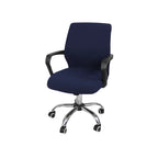 embossed chair cover paired with office desk setup