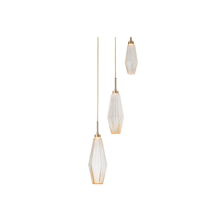 Hammerton Studio Aalto 54" Wide Artisan Crafted Geometric Optic Glass 9 Light Two Tier Chandelier