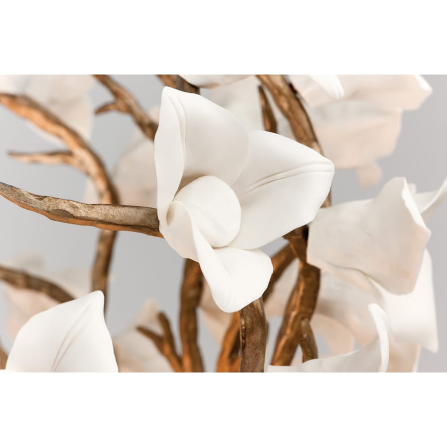 Corbett Lighting Lily 4 Light 18" Wide Flush Mount Floral Ceiling Fixture with Hand-Crafted Iron Flowers