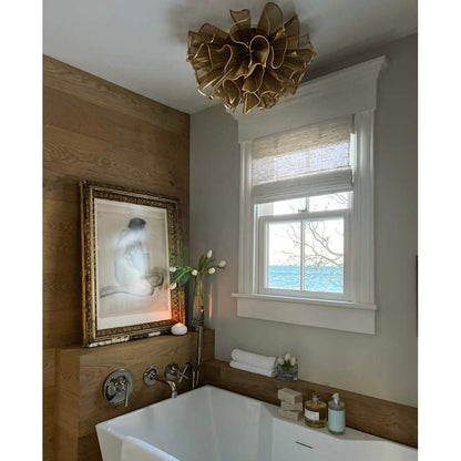 Corbett Lighting Pulse Single Light 23-1/4" Wide Integrated LED Semi Flush Ceiling Fixture with Metal Shade