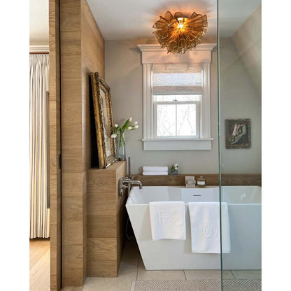 Corbett Lighting Pulse Single Light 23-1/4" Wide Integrated LED Semi Flush Ceiling Fixture with Metal Shade