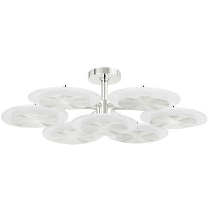 Corbett Lighting Topaz 7 Light 38" Wide LED Semi-Flush Ceiling Fixture
