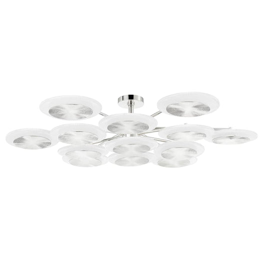Corbett Lighting Topaz 13 Light 57" Wide LED Semi-Flush Ceiling Fixture