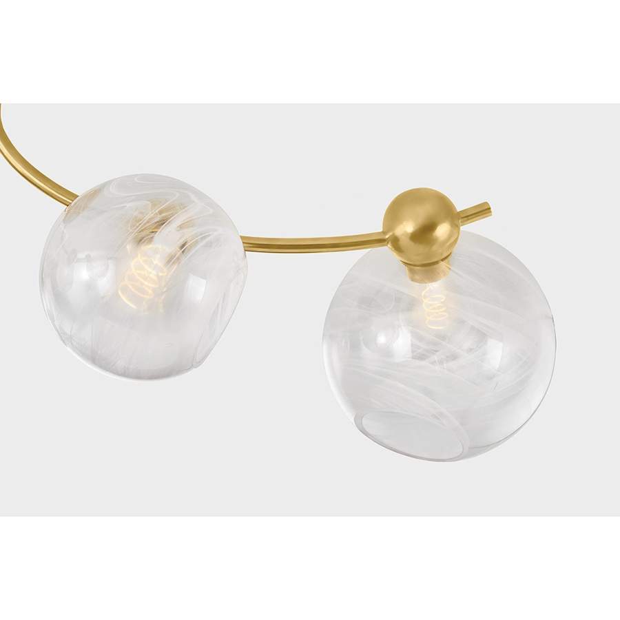 Corbett Lighting Astraia 6 Light 54" Wide Semi-Flush Ceiling Fixture