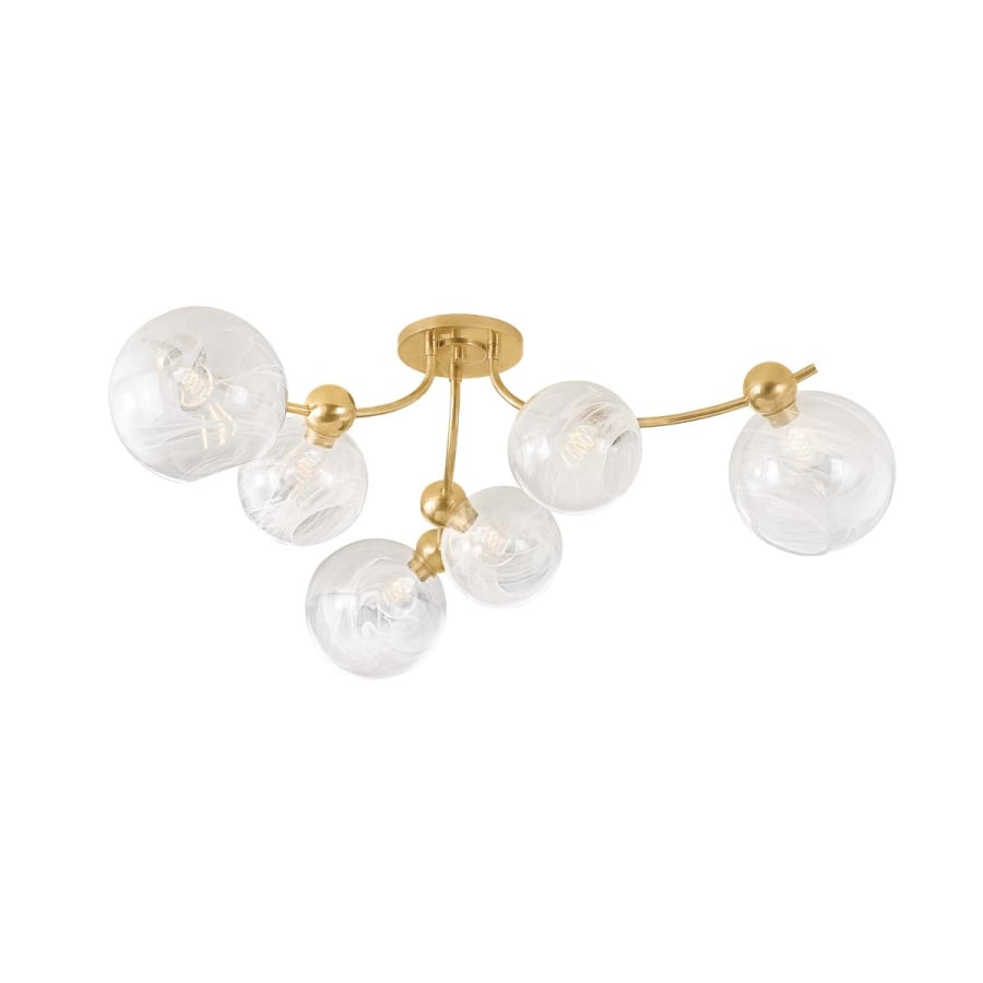 Corbett Lighting Astraia 6 Light 54" Wide Semi-Flush Ceiling Fixture