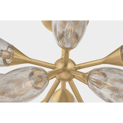 Corbett Lighting Cordoba 12 Light 40" Wide Semi-Flush Ceiling Fixture with Seedy Light Bronze Glass Shades