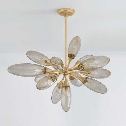 Corbett Lighting Cordoba 13 Light 40" Wide Sputnik Chandelier with Seedy Light Bronze Glass Shades