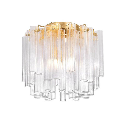 Corbett Lighting Varenna 3 Light 20" Wide Semi-Flush Waterfall Ceiling Fixture with Piastra Glass Shades