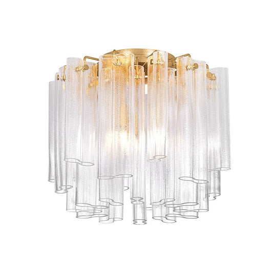 Corbett Lighting Varenna 3 Light 20" Wide Semi-Flush Waterfall Ceiling Fixture with Piastra Glass Shades