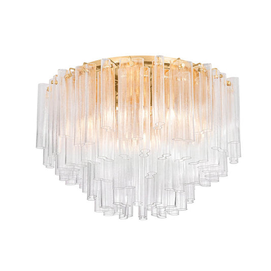 Corbett Lighting Varenna 15 Light 34" Wide Semi-Flush Waterfall Ceiling Fixture with Piastra Glass Shades