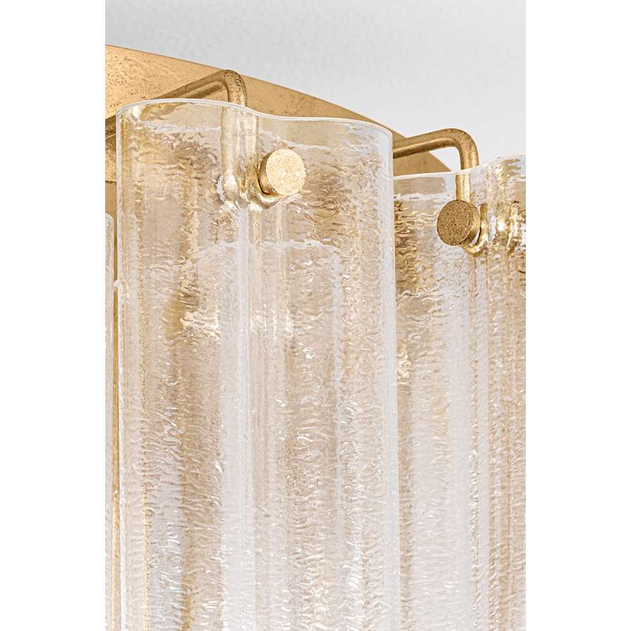Corbett Lighting Varenna 39 Light 48" Wide Semi-Flush Waterfall Ceiling Fixture with Piastra Glass Shades