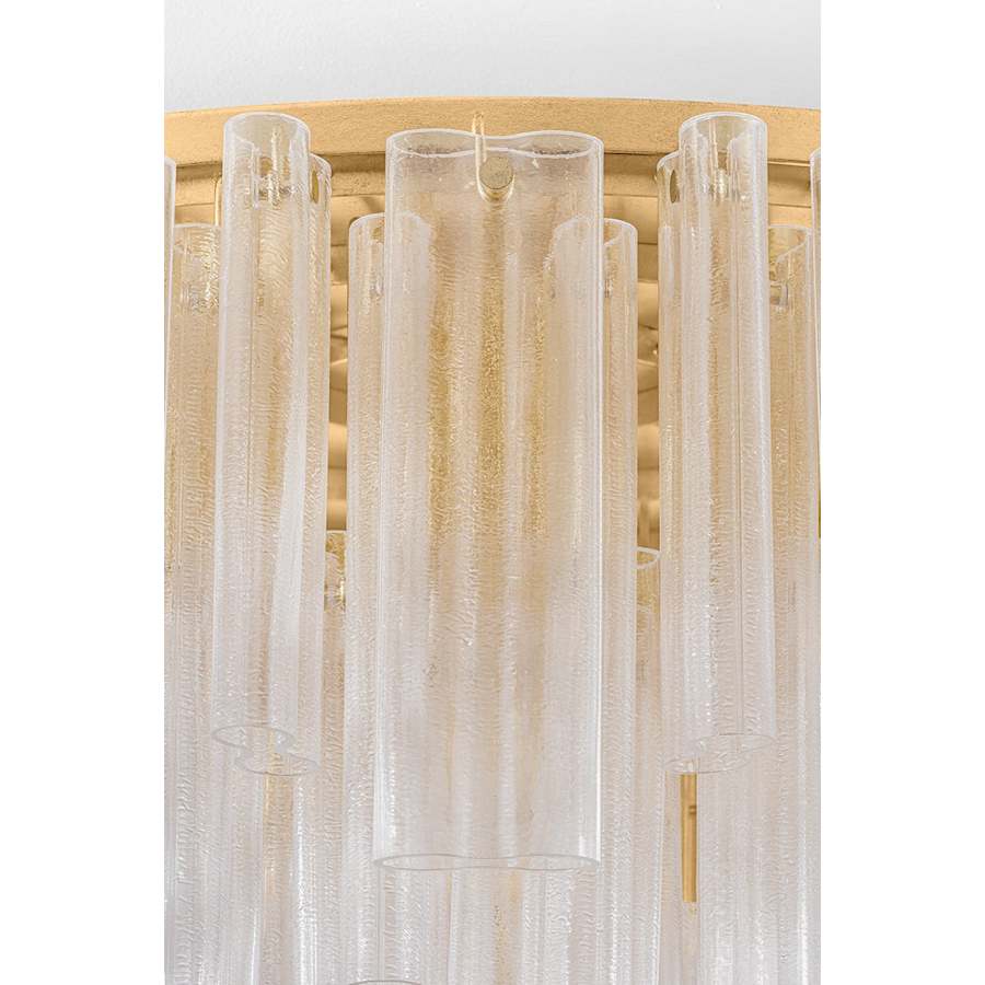 Corbett Lighting Varenna 39 Light 48" Wide Semi-Flush Waterfall Ceiling Fixture with Piastra Glass Shades
