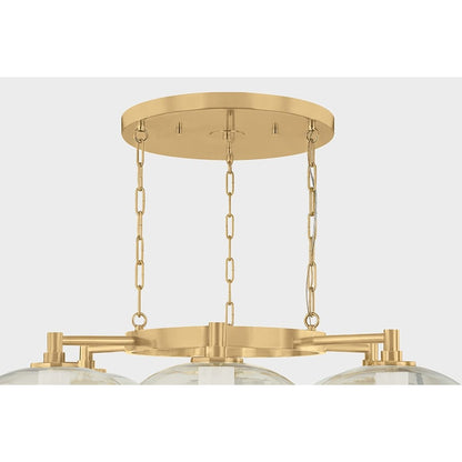 Corbett Lighting Toulouse 42" Wide LED Abstract Chandelier with Light Bronze Glass Shades