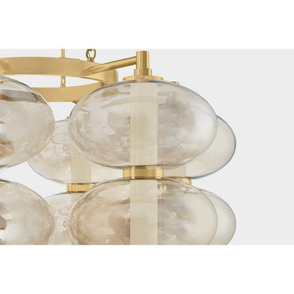 Corbett Lighting Toulouse 42" Wide LED Abstract Chandelier with Light Bronze Glass Shades