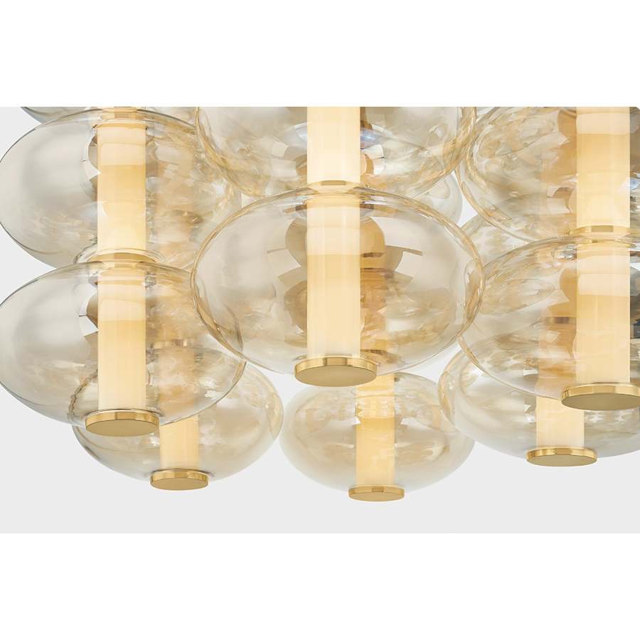 Corbett Lighting Toulouse 42" Wide LED Abstract Chandelier with Light Bronze Glass Shades