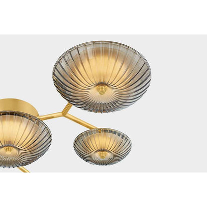 Corbett Lighting Birmingham 41" Wide LED Semi-Flush Ceiling Fixture with Piastra Glass Shades