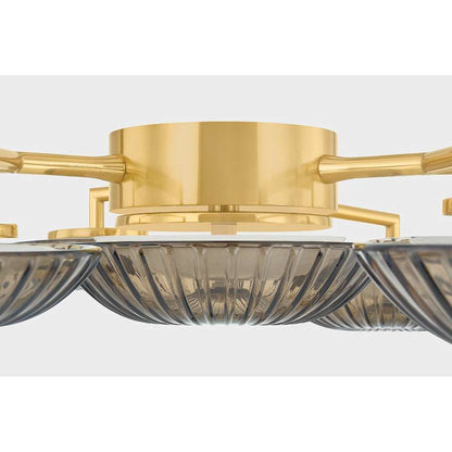 Corbett Lighting Birmingham 41" Wide LED Semi-Flush Ceiling Fixture with Piastra Glass Shades