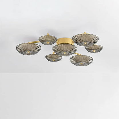 Corbett Lighting Birmingham 41" Wide LED Semi-Flush Ceiling Fixture with Piastra Glass Shades