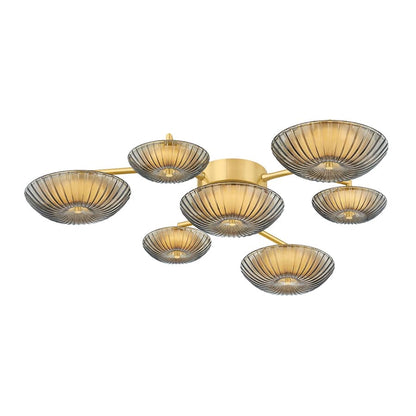 Corbett Lighting Birmingham 41" Wide LED Semi-Flush Ceiling Fixture with Piastra Glass Shades