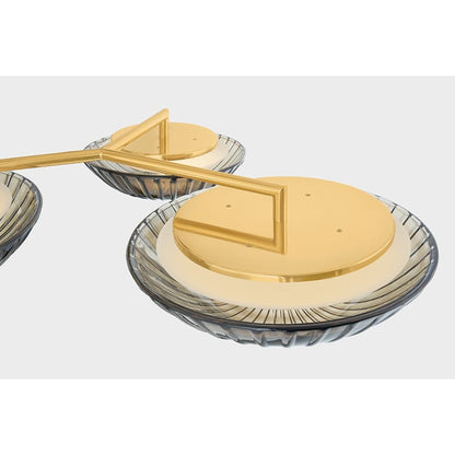 Corbett Lighting Birmingham 52" Wide LED Semi-Flush Ceiling Fixture with Piastra Glass Shades