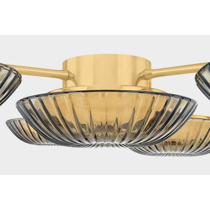 Corbett Lighting Birmingham 52" Wide LED Semi-Flush Ceiling Fixture with Piastra Glass Shades
