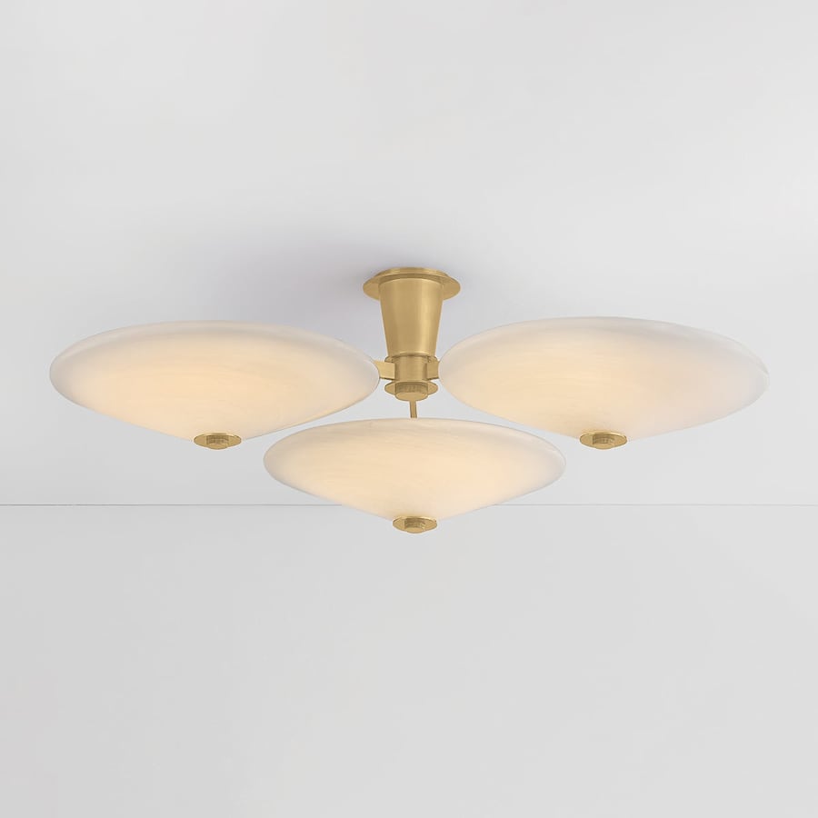 Corbett Lighting Cologne 45" Wide LED Semi-Flush Ceiling Fixture with Cloud Glass Shades