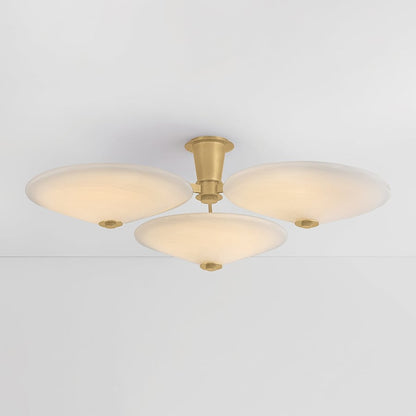 Corbett Lighting Cologne 45" Wide LED Semi-Flush Ceiling Fixture with Cloud Glass Shades