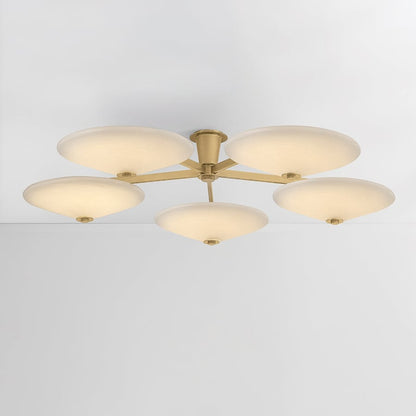 Corbett Lighting Cologne 60" Wide LED Semi-Flush Ceiling Fixture with Cloud Glass Shades