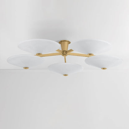 Corbett Lighting Cologne 60" Wide LED Semi-Flush Ceiling Fixture with Cloud Glass Shades
