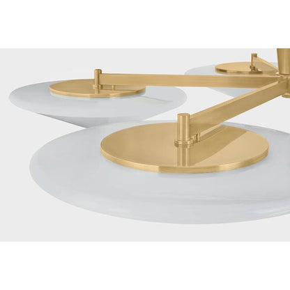 Corbett Lighting Cologne 60" Wide LED Semi-Flush Ceiling Fixture with Cloud Glass Shades