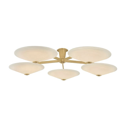 Corbett Lighting Cologne 60" Wide LED Semi-Flush Ceiling Fixture with Cloud Glass Shades