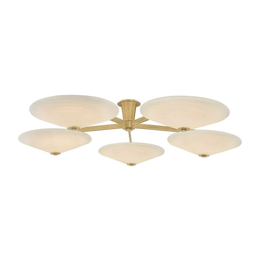 Corbett Lighting Cologne 60" Wide LED Semi-Flush Ceiling Fixture with Cloud Glass Shades