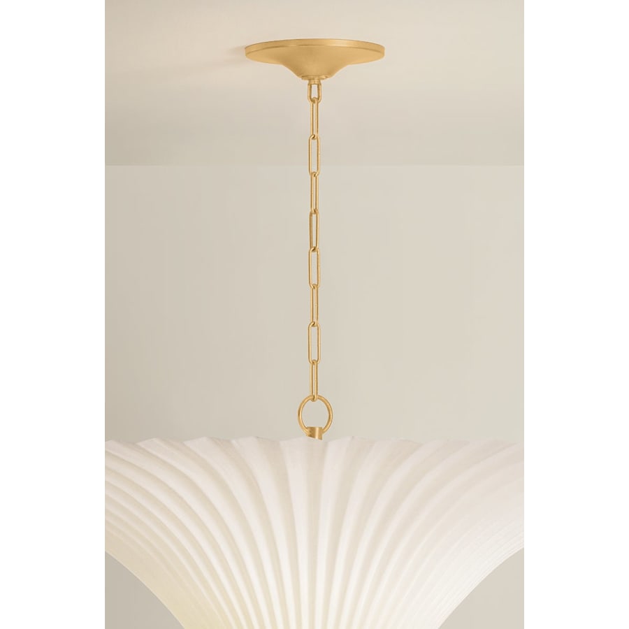 Corbett Lighting Belluno 3 Light 40" Wide Waterfall Chandelier with Pleated Paper Shades