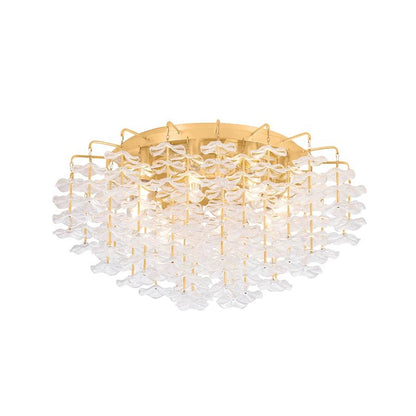 Corbett Lighting Alsace 8 Light 24" Wide Semi-Flush Waterfall Ceiling Fixture with Hanging Piastre Glass
