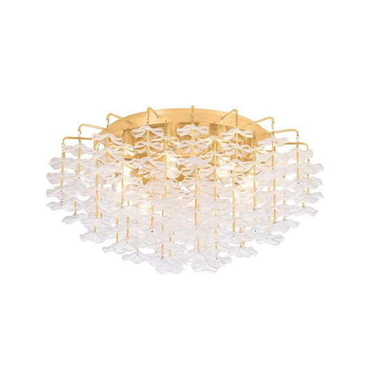 Corbett Lighting Alsace 8 Light 24" Wide Semi-Flush Waterfall Ceiling Fixture with Hanging Piastre Glass