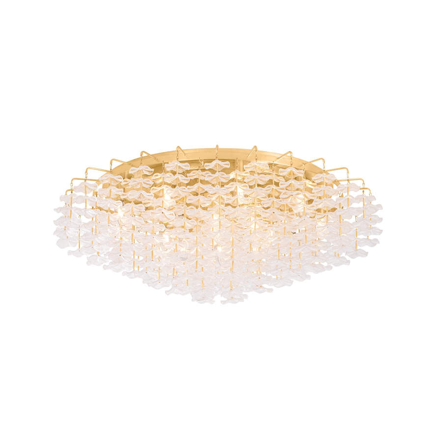 Corbett Lighting Alsace 17 Light 36" Wide Semi-Flush Waterfall Ceiling Fixture with Hanging Piastre Glass
