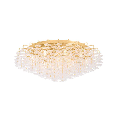 Corbett Lighting Alsace 17 Light 36" Wide Semi-Flush Waterfall Ceiling Fixture with Hanging Piastre Glass