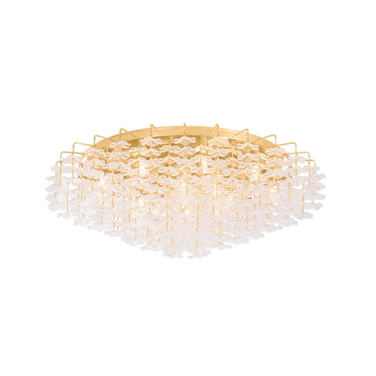 Corbett Lighting Alsace 17 Light 36" Wide Semi-Flush Waterfall Ceiling Fixture with Hanging Piastre Glass