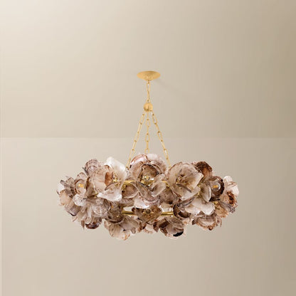 Corbett Lighting Galle 14 Light 40" Wide Abstract Chandelier with Oyster Shell Shades