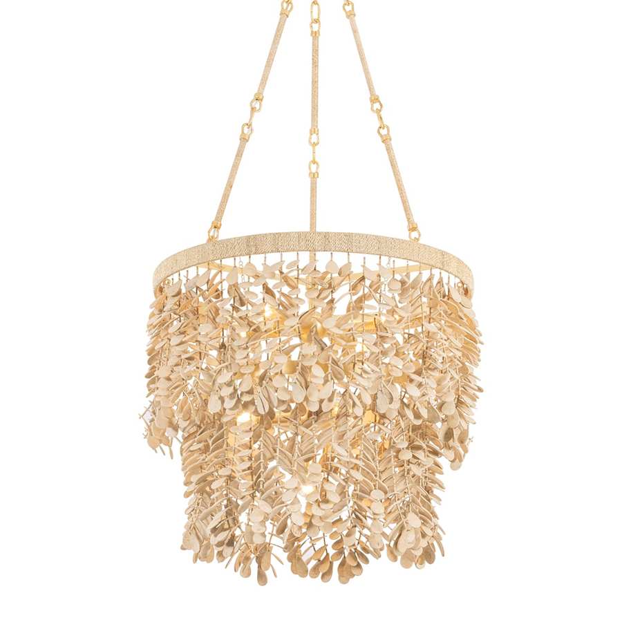 Corbett Lighting Naxos 8 Light 24" Wide Waterfall Chandelier with Hanging Coco Shells