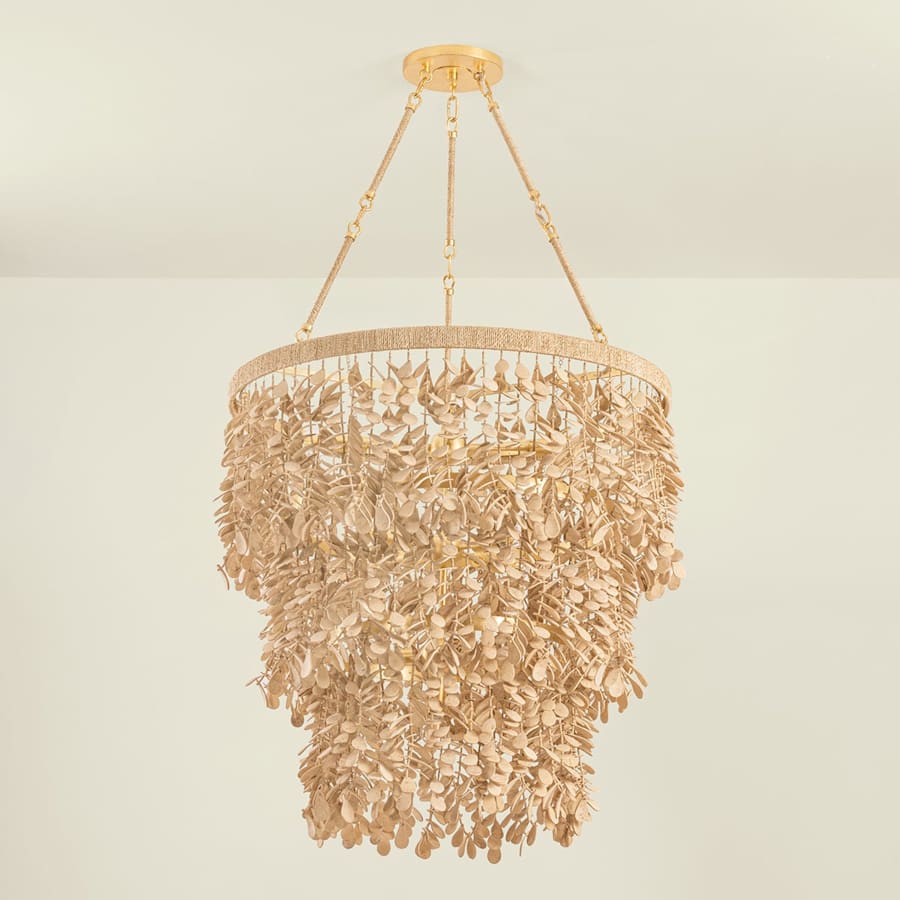 Corbett Lighting Naxos 12 Light 30" Wide Waterfall Chandelier with Hanging Coco Shells