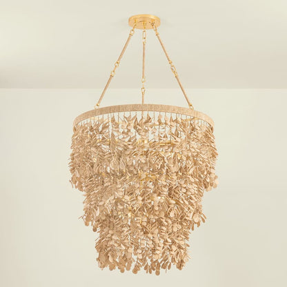 Corbett Lighting Naxos 12 Light 30" Wide Waterfall Chandelier with Hanging Coco Shells