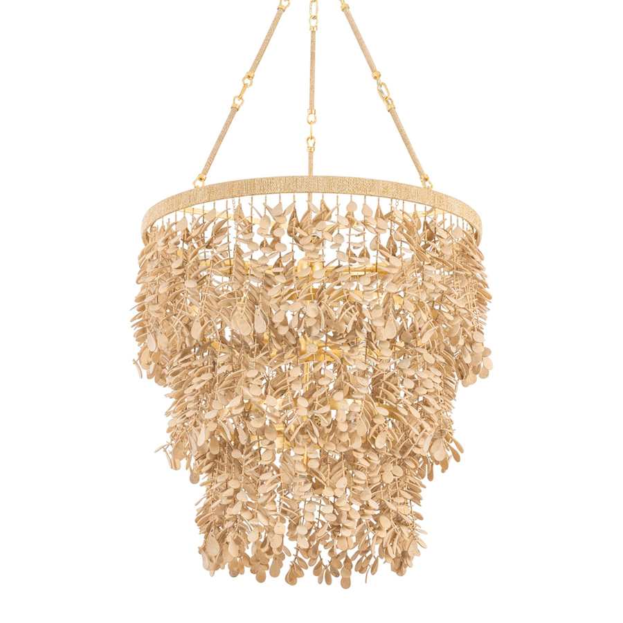 Corbett Lighting Naxos 12 Light 30" Wide Waterfall Chandelier with Hanging Coco Shells