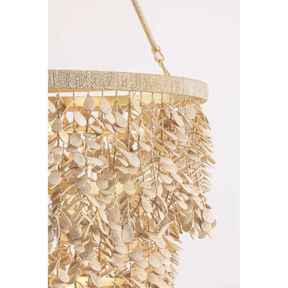 Corbett Lighting Naxos 18 Light 48" Wide Waterfall Chandelier with Hanging Coco Shells