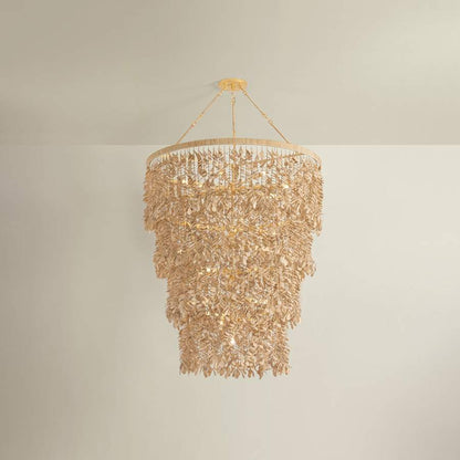 Corbett Lighting Naxos 18 Light 48" Wide Waterfall Chandelier with Hanging Coco Shells