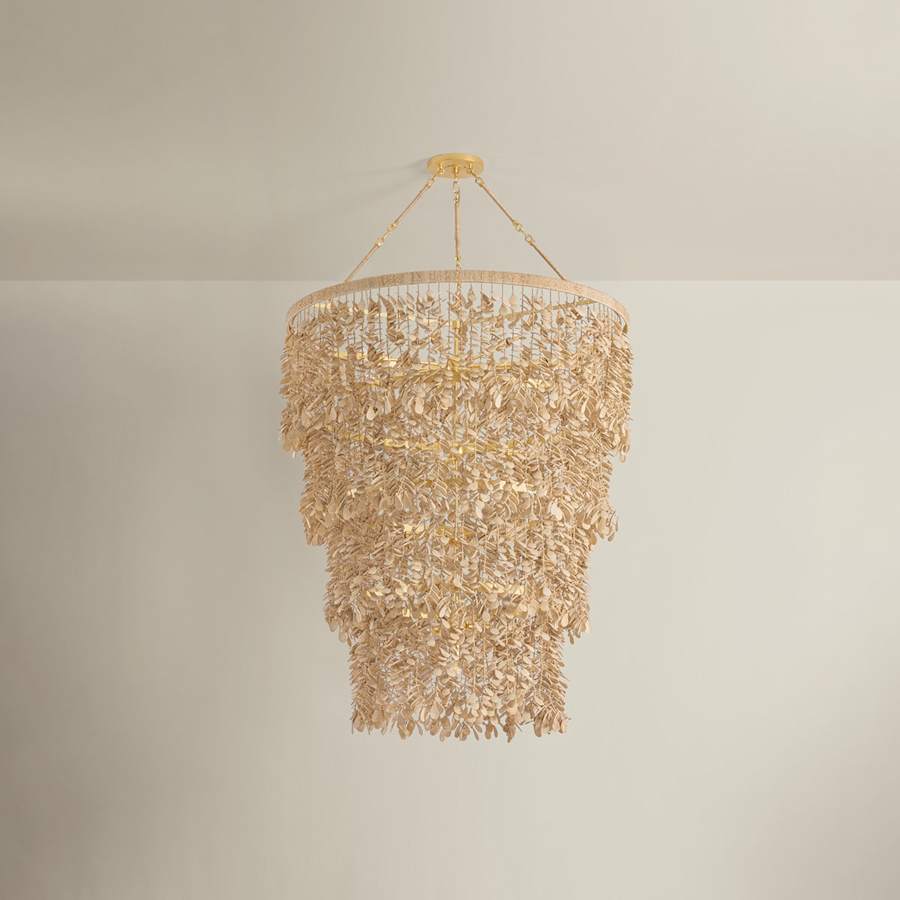 Corbett Lighting Naxos 18 Light 48" Wide Waterfall Chandelier with Hanging Coco Shells