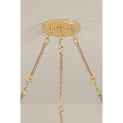 Corbett Lighting Naxos 18 Light 48" Wide Waterfall Chandelier with Hanging Coco Shells