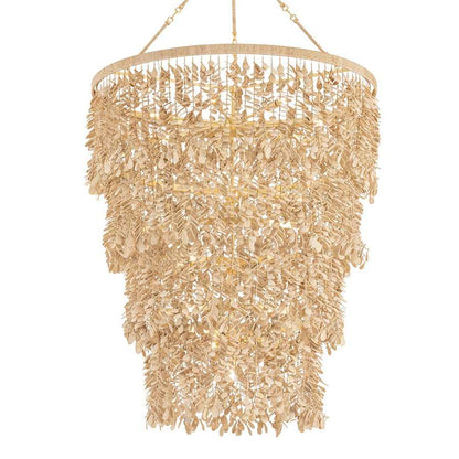 Corbett Lighting Naxos 18 Light 48" Wide Waterfall Chandelier with Hanging Coco Shells