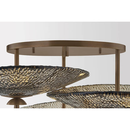 Corbett Lighting Alba 9 Light 36" Wide Semi-Flush Ceiling Fixture with Piastre Glass Shades